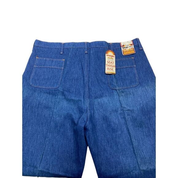 Vtg 1970's Wrangler Blue Jean Regular Fit Dead Stock Straight Boot 48x30 1J115MW - Picture 12 of 14